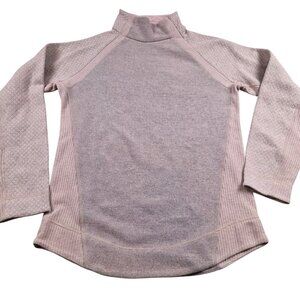 PrAna Sweater Womens Large Pink Knit Mock Wool Long Sleeve